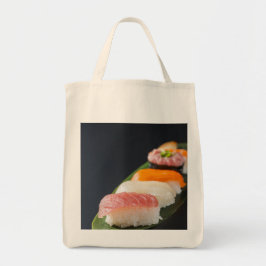 Minimal Sushi Elegance Tote – Nigiri on Leaf