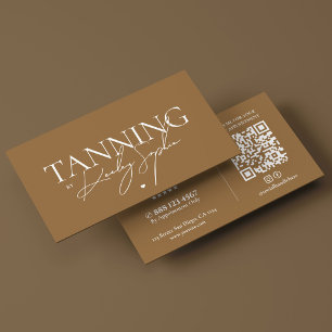 Minimal Tanning Specialist Bronze Spray Tan Artist Visitekaartje