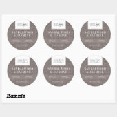 Minimal Taupe Boho Pattern Logo Wax Candle Jar Lid Ronde Sticker (Vel)