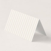 Minimal Taupe Stripe Wedding Place Card  (Back)