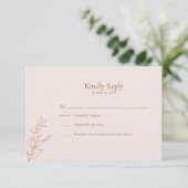 Minimal Terracotta Botanical RSVP Card (Debout devant)