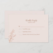 Minimal Terracotta Botanical RSVP Card (Devant / Derrière)