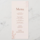 Minimal Terracotta Botanical Wedding Menu (Devant)