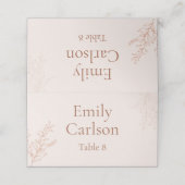 Minimal Terracotta Botanical Wedding Place Card (Buitenkant ongevouwen)