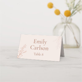 Minimal Terracotta Botanical Wedding Place Card