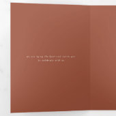 Minimal Terracotta Multi-Événement Faire-part de m (Intérieur en premier)