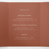 Minimal Terracotta Multi-Événement Faire-part de m (Intérieur au milieu)