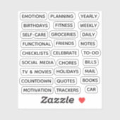 Minimal Text Planner Tab Label Binder Divider Tab (Vel)