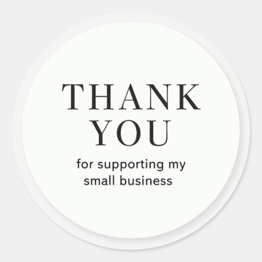 Minimal thank you small business sticker (Voorkant)