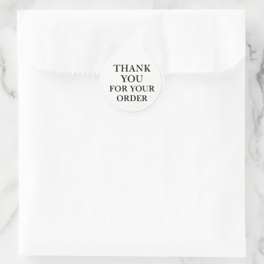 Minimal thanks for your order sticker (Sac)