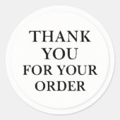 Minimal thanks for your order sticker (Devant)