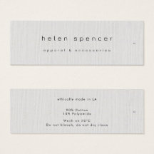 Minimal Thin Clothing Label, Prijs Label, Care Lab