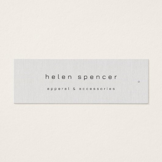 Minimal Thin Clothing Label, Prijs Label, Care Lab Mini Visitekaartjes (Voorkant)