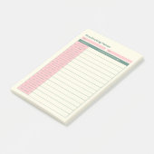 Minimal Time Blocking Planner Pink Layout Post-it® Notes (Schuin)