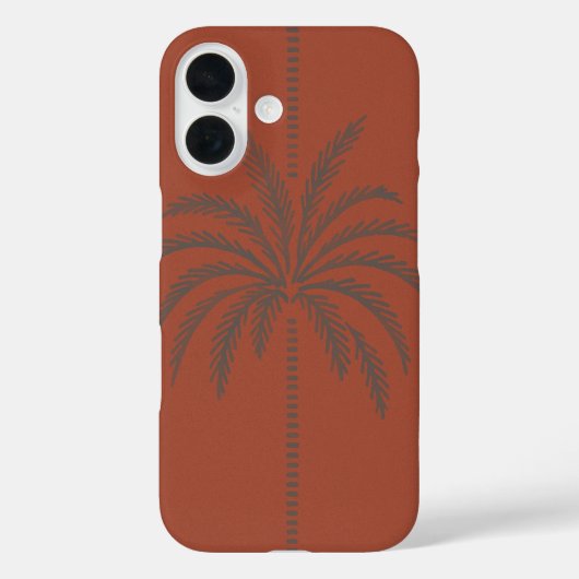 Minimal Tropical Palm Tree Pattern Terracotta  Case-Mate iPhone Case (Achterkant)