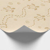 Minimal Turtle Trail Pattern Cadeaupapier (Hoek)