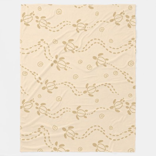 Minimal Turtle Trail Pattern Fleece Deken (Voorkant)