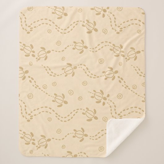 Minimal Turtle Trail Pattern Sherpa Deken (Voorkant)