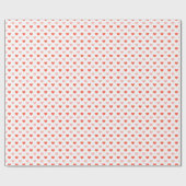 Minimal Valentine Heart Pattern Wrapping Paper Cadeaupapier (Vlak)