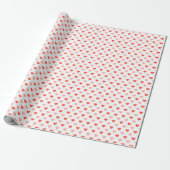 Minimal Valentine Heart Pattern Wrapping Paper Cadeaupapier (Uitgerold)
