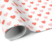Minimal Valentine Heart Pattern Wrapping Paper Cadeaupapier (Rol Hoek)