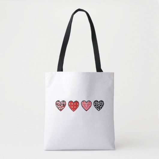 minimal valentine hearts / “cute love pattern” draagtas (Voorkant)