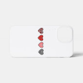 minimal valentine hearts / “cute love pattern” iPhone hoesje (Achterkant horizontaal)