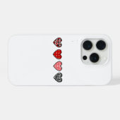 minimal valentine hearts / “cute love pattern” iPhone hoesje (Achterkant horizontaal)