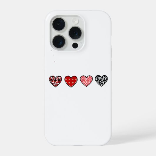 minimal valentine hearts / “cute love pattern” iPhone hoesje (Achterkant)