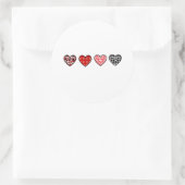 minimal valentine hearts / “cute love pattern” ronde sticker (Tas)