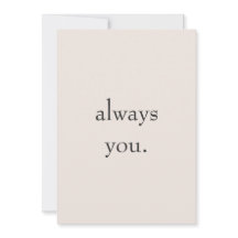Minimal Valentine Printable Card | Always you.