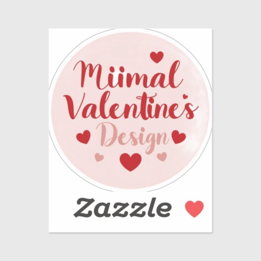 Minimal Valentine’s Day Love Typography Design | R Sticker (Vel)