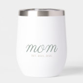 Minimal Vert Sauge Écriture & Or Maman Établie (Arrière)