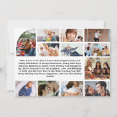 Minimal Wat een jaar Multi Photo Collage Kerstmis Kaart (Achterkant)