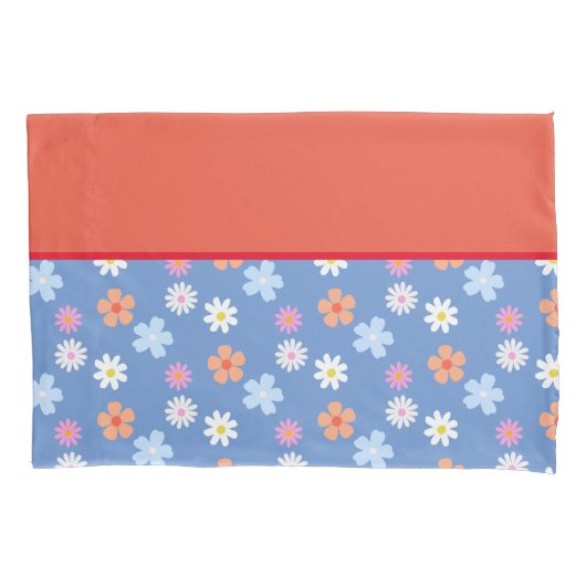 minimal watercolor flower pattern kussensloop (Voorkant)