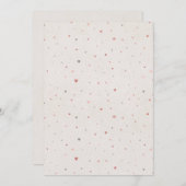 Minimal Watercolor Hearts Invitation (Devant / Derrière)