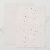 Minimal Watercolor Hearts Invitation Kaart (Voorkant / Achterkant)