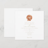 Minimal Watercolor ScaIlop Shell Invitation (Devant / Derrière)