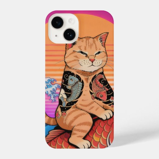 Minimal Wave iPhone 14 Case Hoesje (Achterkant)