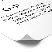 Minimal Wedding Alphabetical Seating Chart Poster (Coin)