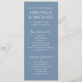 Minimal Wedding Ceremony Program Template  Kaart (Voorkant)