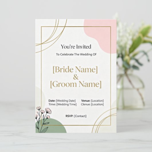Minimal Wedding Invitation (Debout devant)