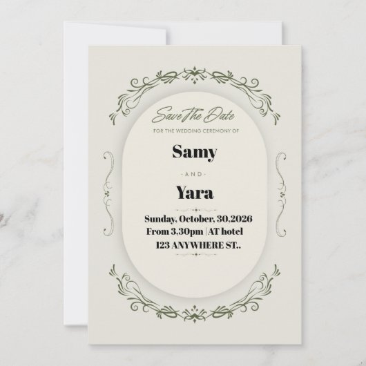 Minimal Wedding Invitation Template | Classic Scri (Devant)