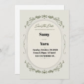 Minimal Wedding Invitation Template | Classic Scri (Devant / Derrière)