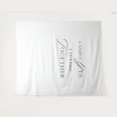 Minimal Wedding Photo Backdrop “A Simple Yes”  Wandkleed (Voorkant (horizontaal))