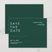 Minimal Wedding Save the Date Kaarten (Voorkant / Achterkant)