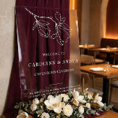 Minimal Welcome Unplugged Wedding Ceremony Clear