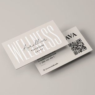 Minimal Wellness Coach Personal Trainer Sand Visitekaartje