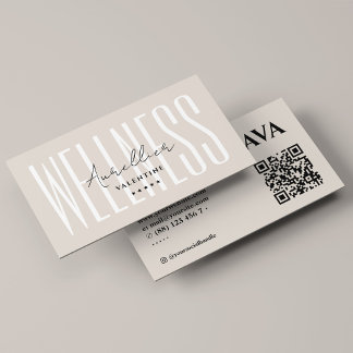 Minimal Wellness Coach Personal Trainer Sand Visitekaartje