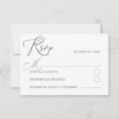 Minimal White RSVP Typography Wedding (Devant)